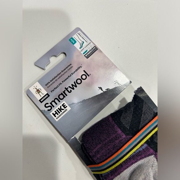 Smartwool Women's Small Hike Light Cushion Low Ankle Socks Charcoal Teal NWT - Picture 2 of 6